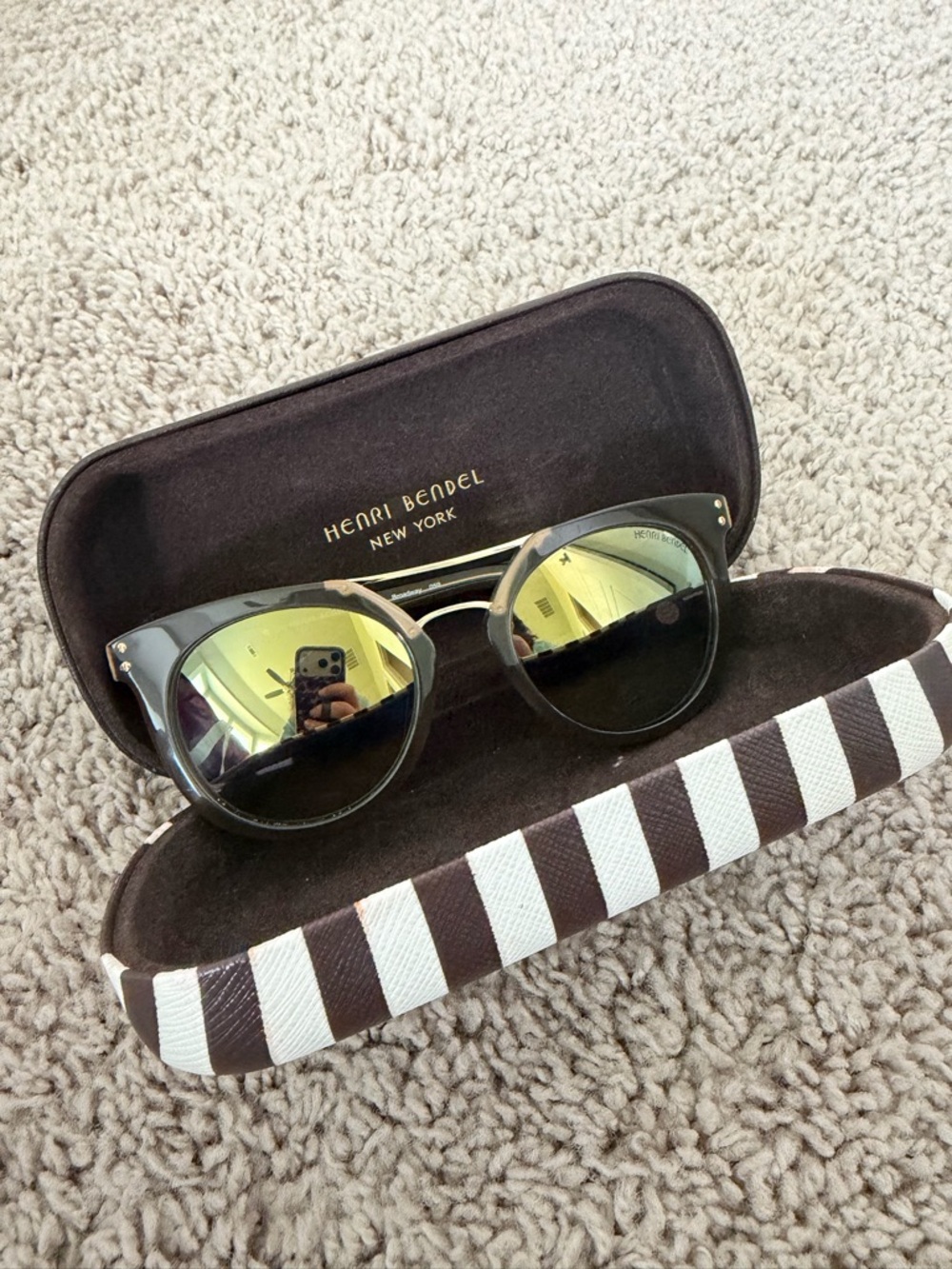 Henri Bendel Brown Cat Eye Sunglasses
